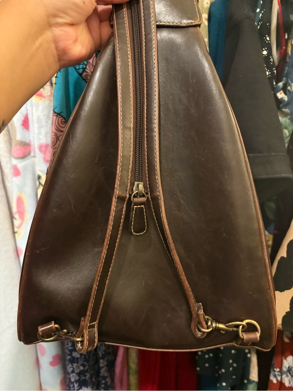 Liz Claiborne | The Villager | Brown Backpack | 90s Y2K - Picture 7 of 14